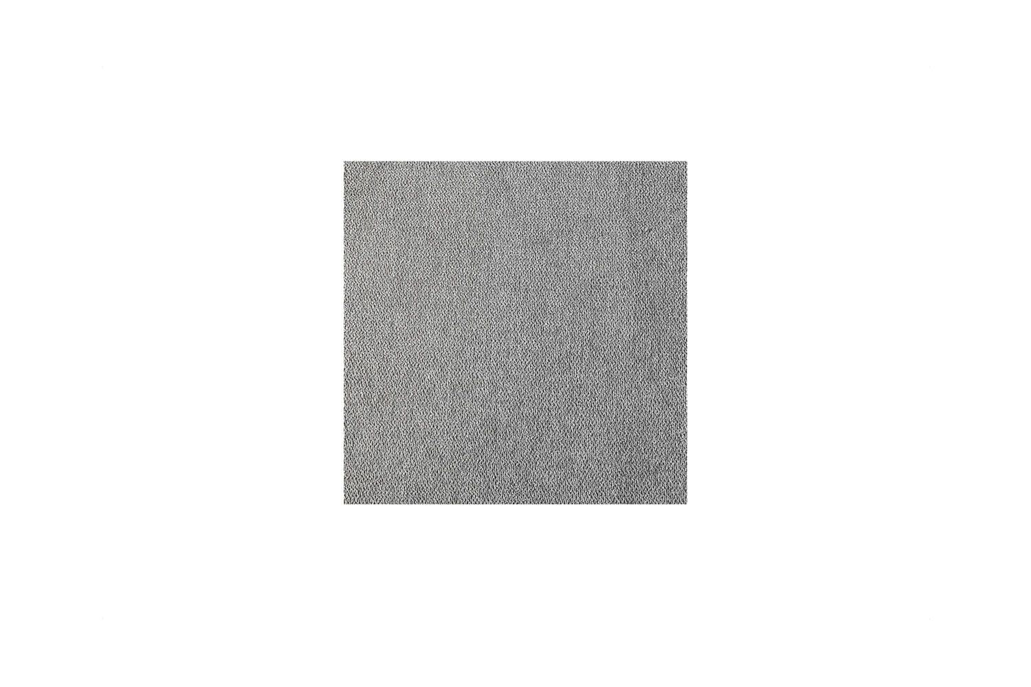 Rectangular gray fabric swatch on a white background