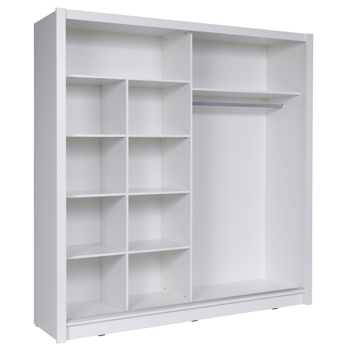 White Sliding Wardrobe Full Length Mirror Door 205cm