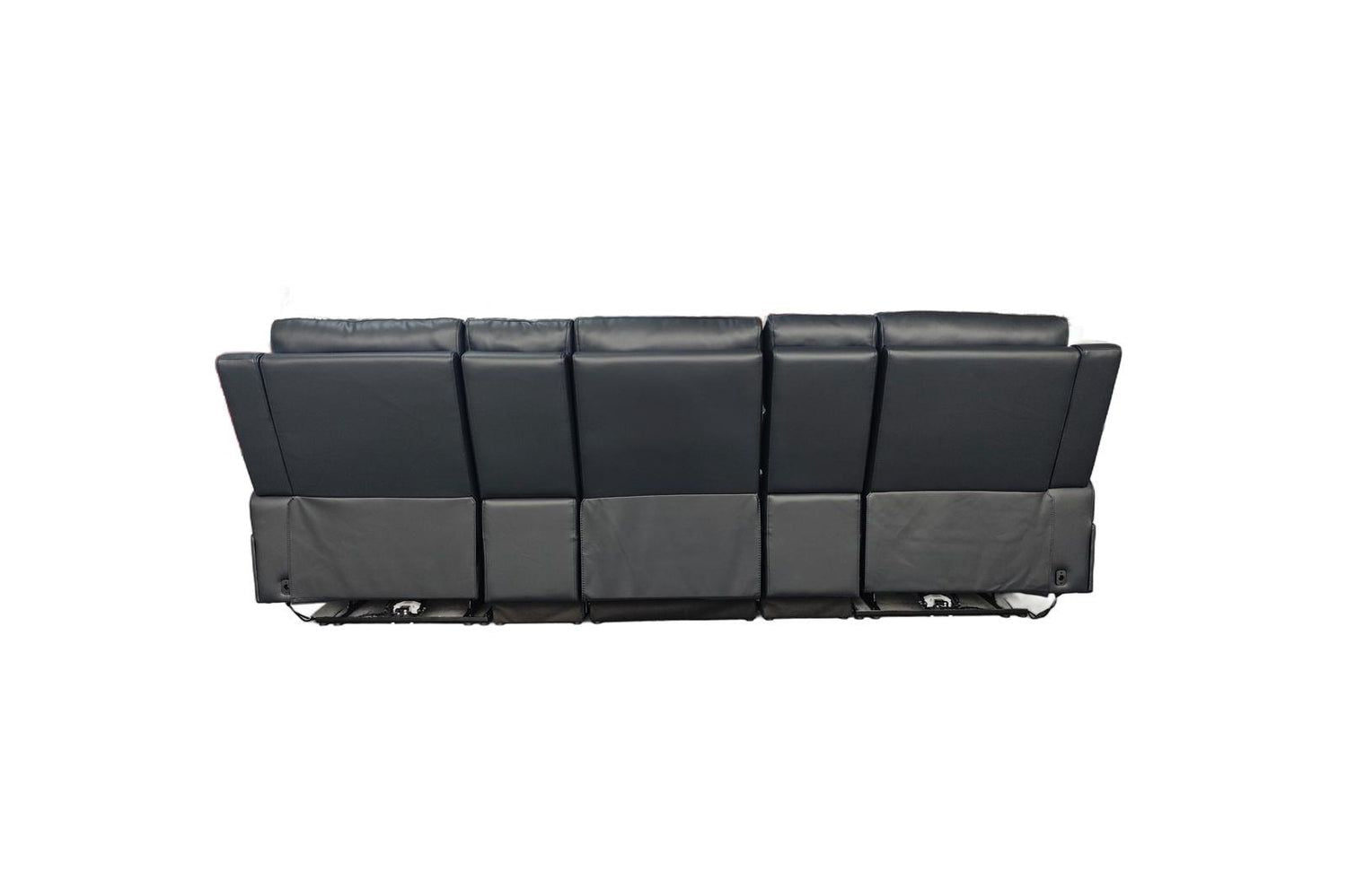 Black Leather Cinema 3 Seater Electric Recliners Sofa