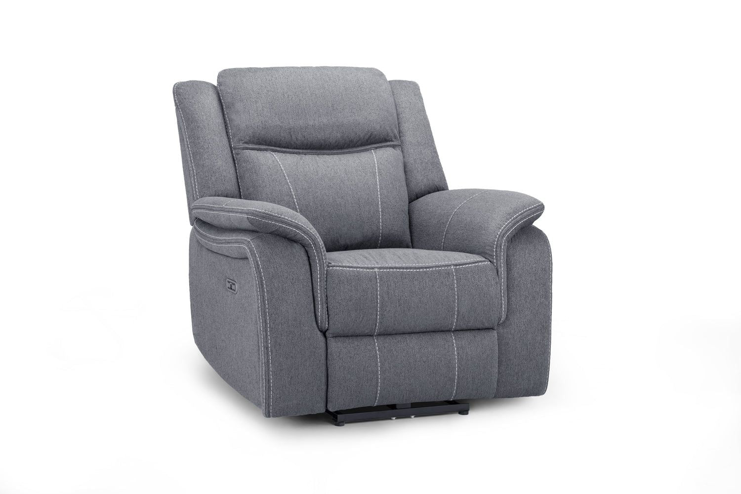 Galaxy Tech Recliner Sofa Grey Fabric Armchair