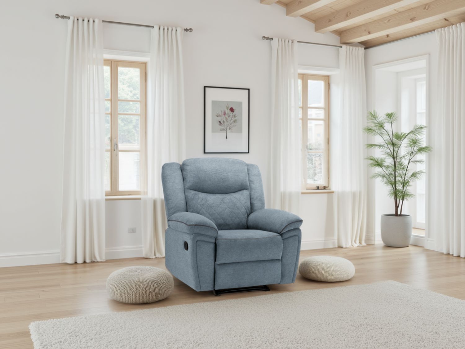 Myra Recliner Sofa Grey Armchair