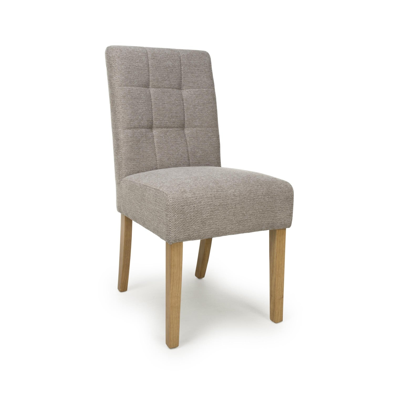 Mocha Fabric Waffle Back Dining Chair with Natural Legs