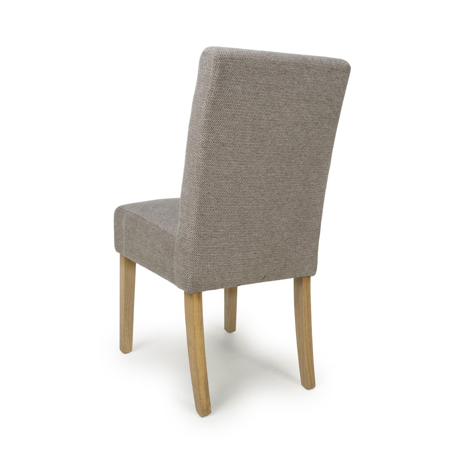 Mocha Fabric Waffle Back Dining Chair with Natural Legs