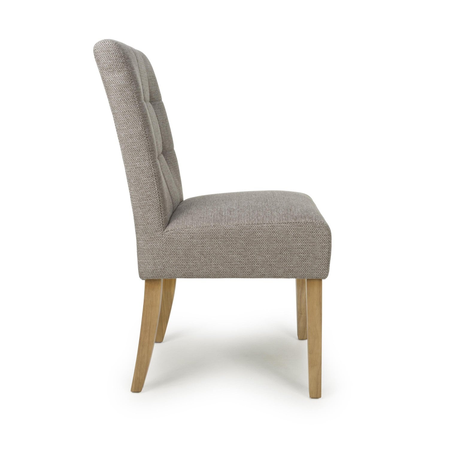 Mocha Fabric Waffle Back Dining Chair with Natural Legs