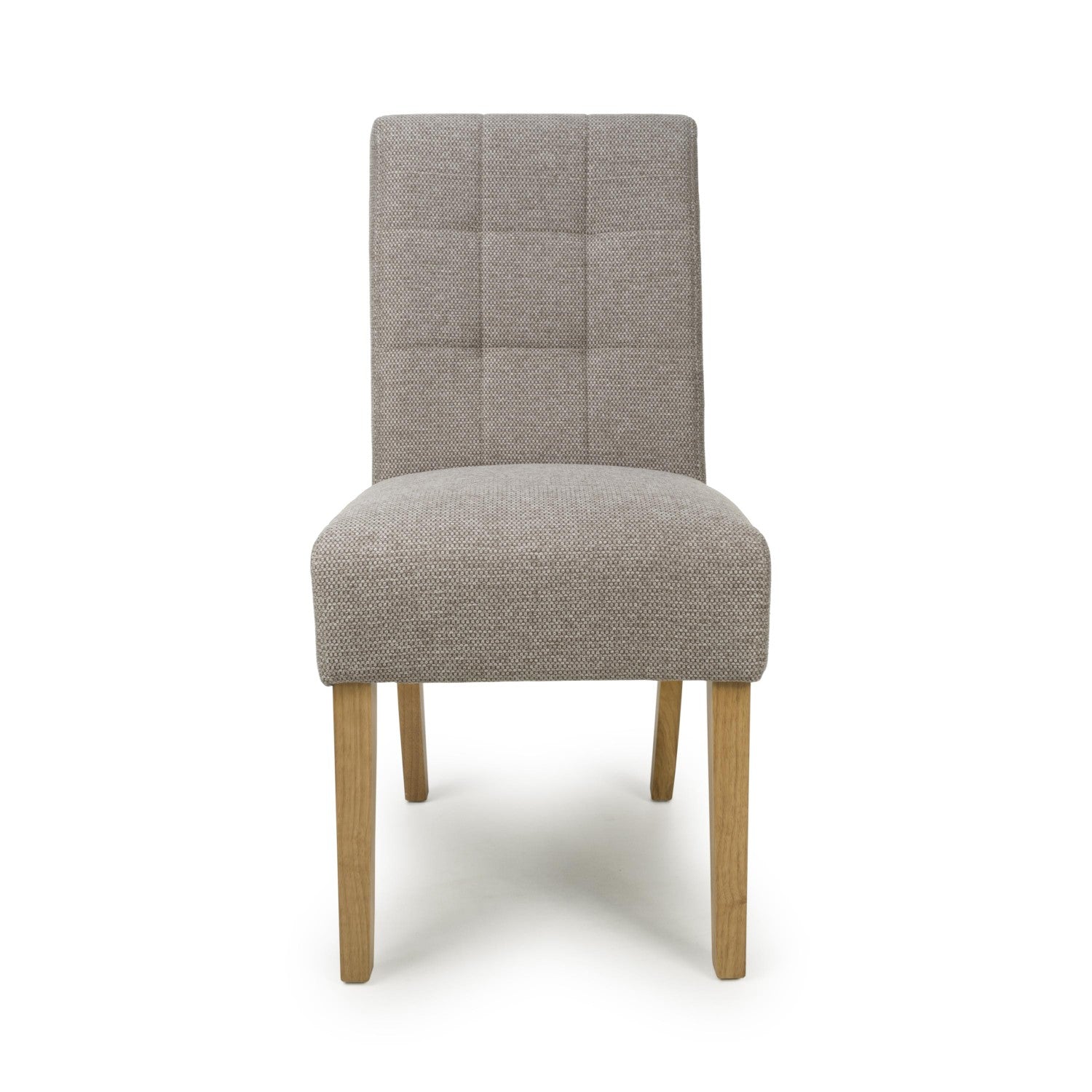 Mocha Fabric Waffle Back Dining Chair with Natural Legs