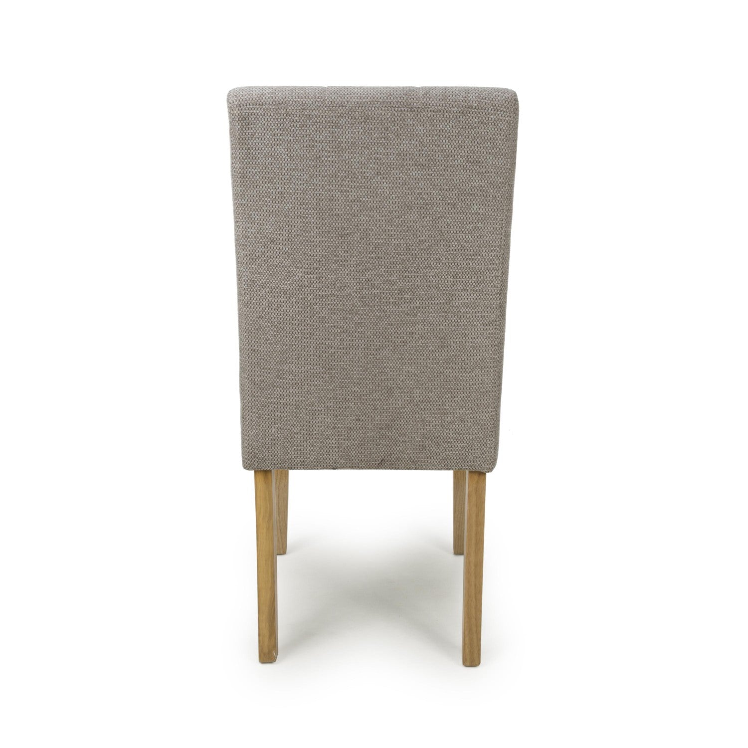 Mocha Fabric Waffle Back Dining Chair with Natural Legs