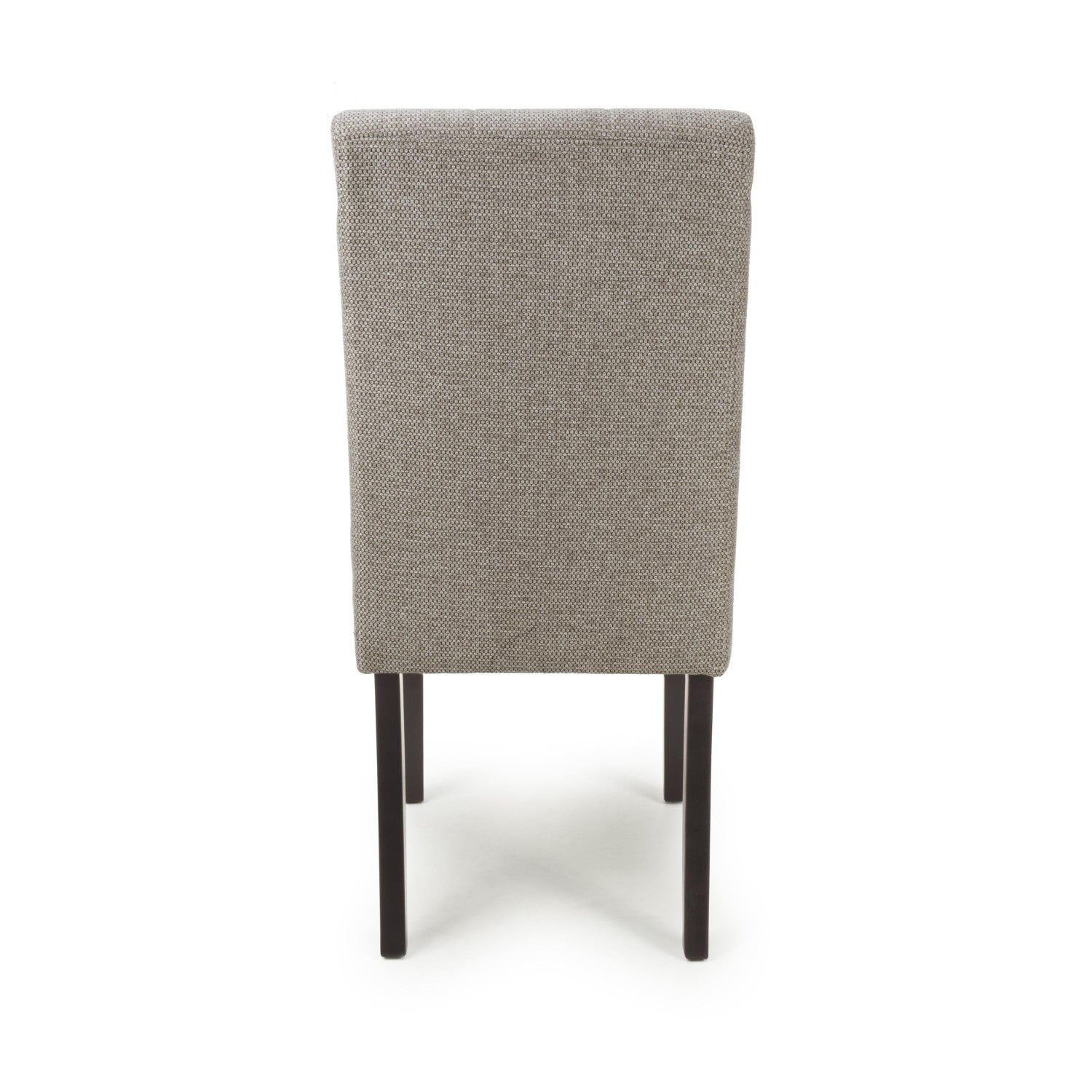 Mocha Fabric Waffle Back Dining Chair with Walnut Legs
