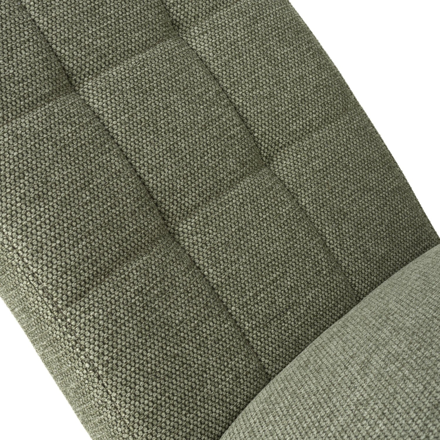 Green Fabric Waffle Back Dining Chair with Black Wooden Legs