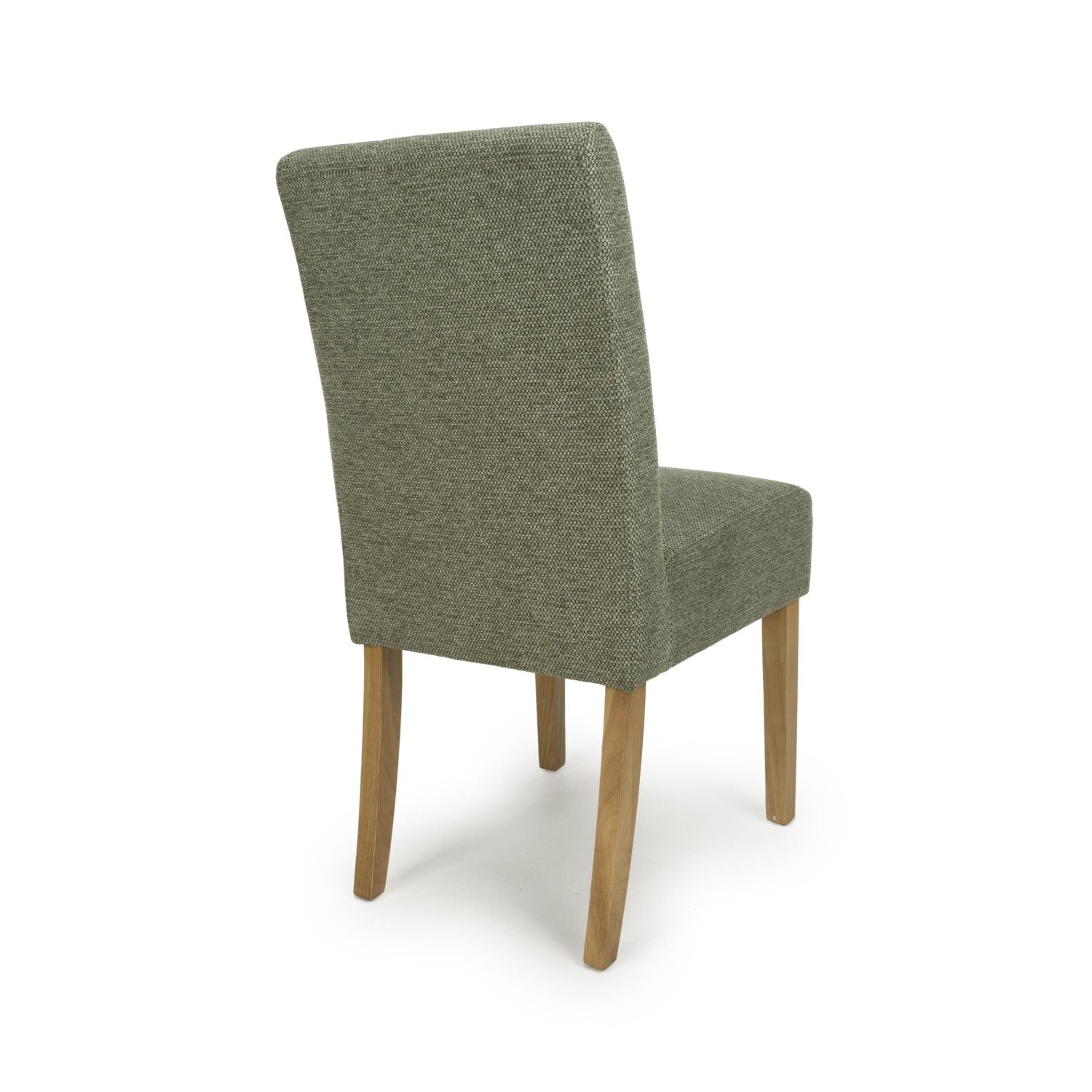 Green Fabric Waffle Back Dining Chair with Natural Legs