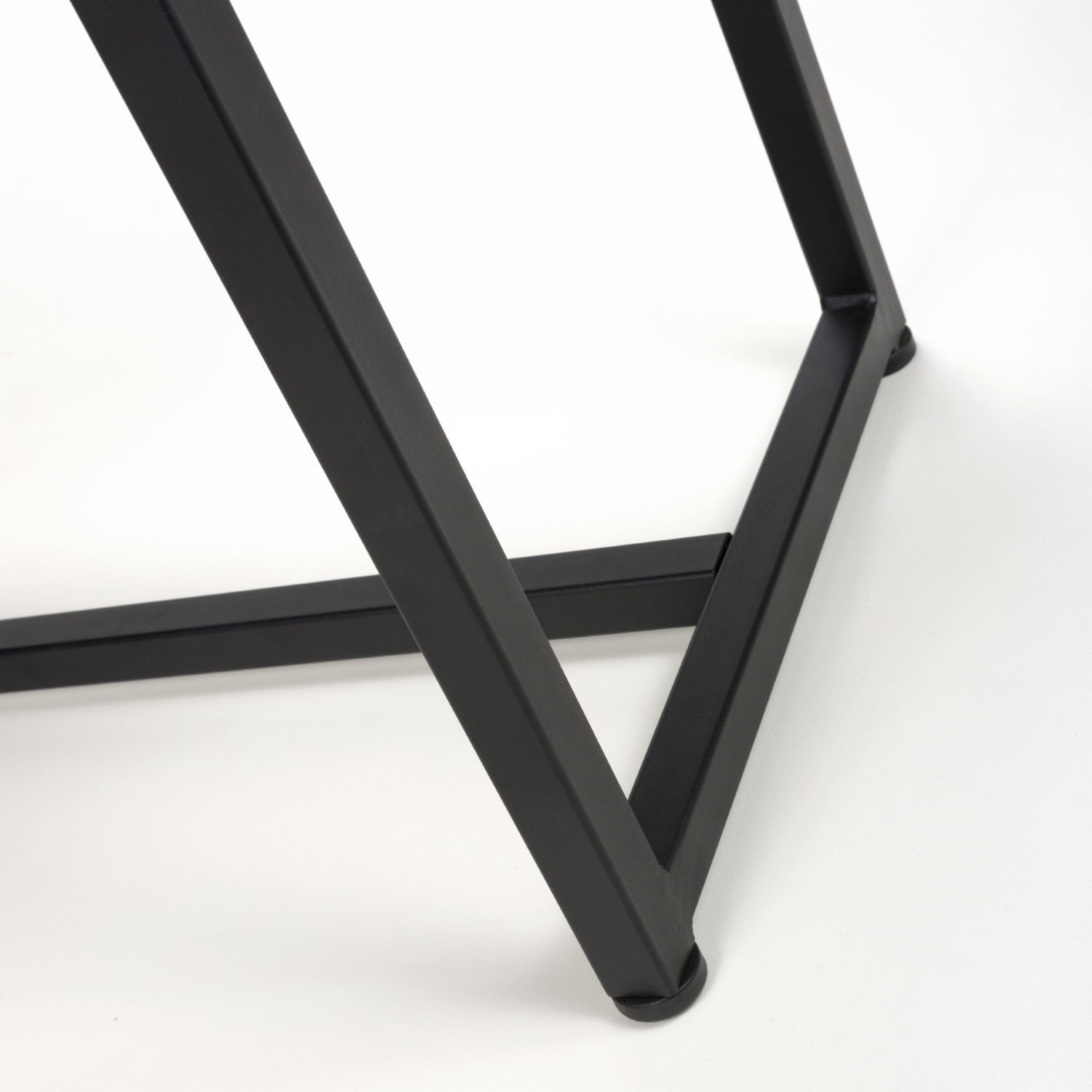 Grey Leather 120cm Dining Bench Black Metal Legs