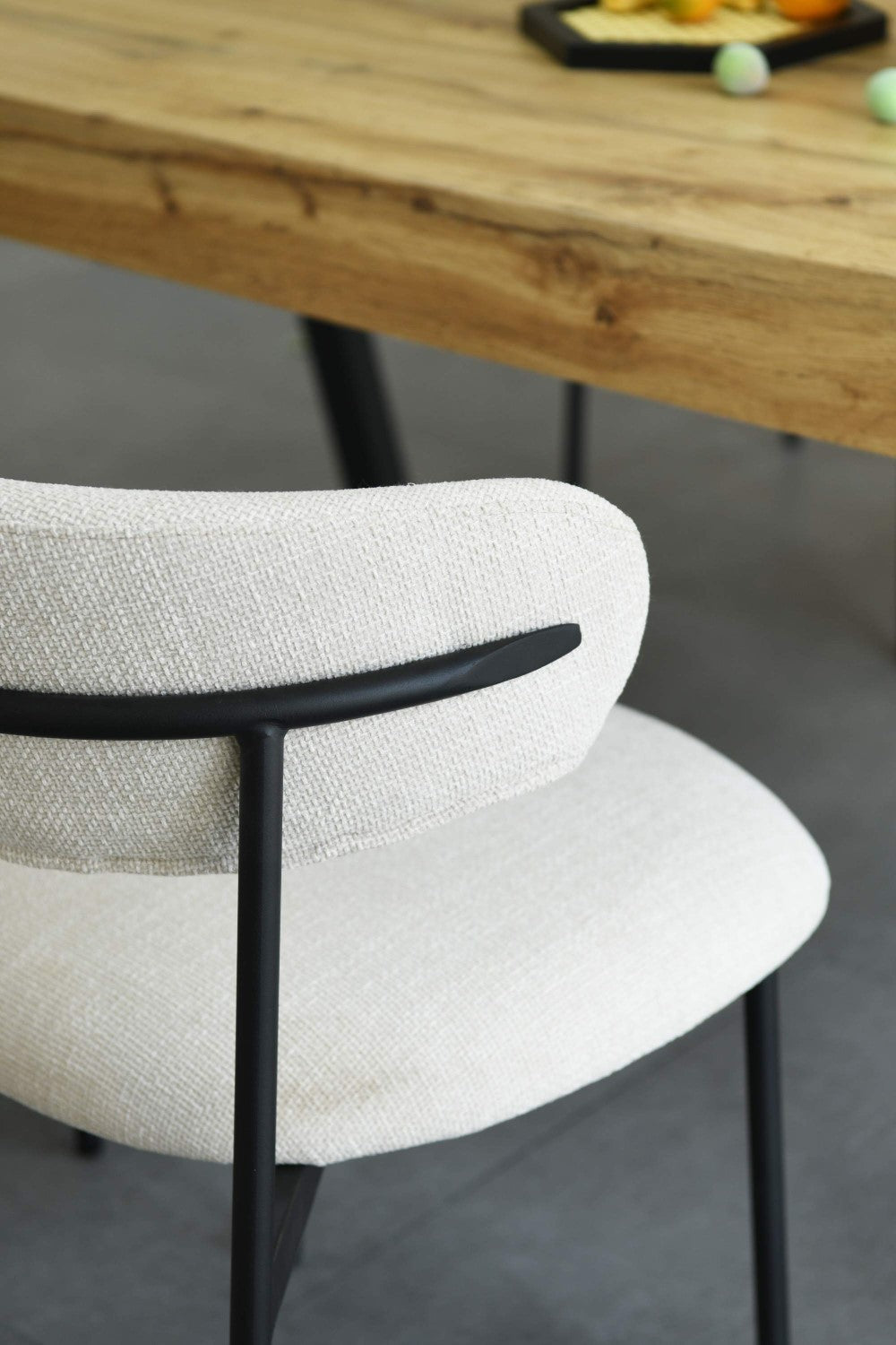 Marisa Linen Effect Natural Dining Chair