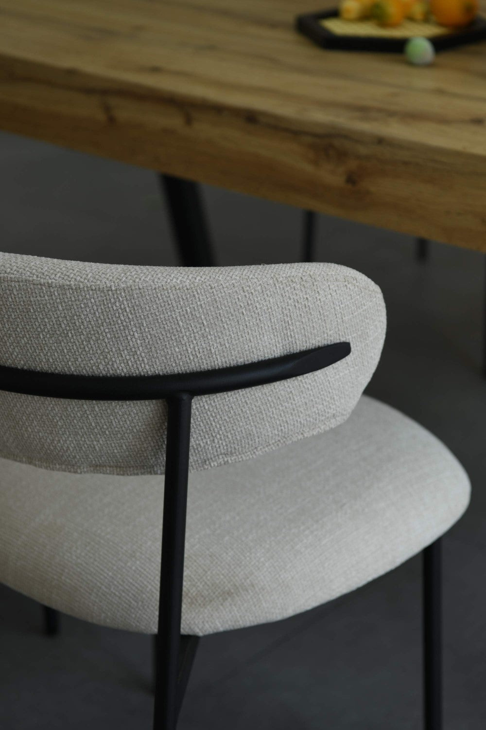 Marisa Linen Effect Natural Dining Chair