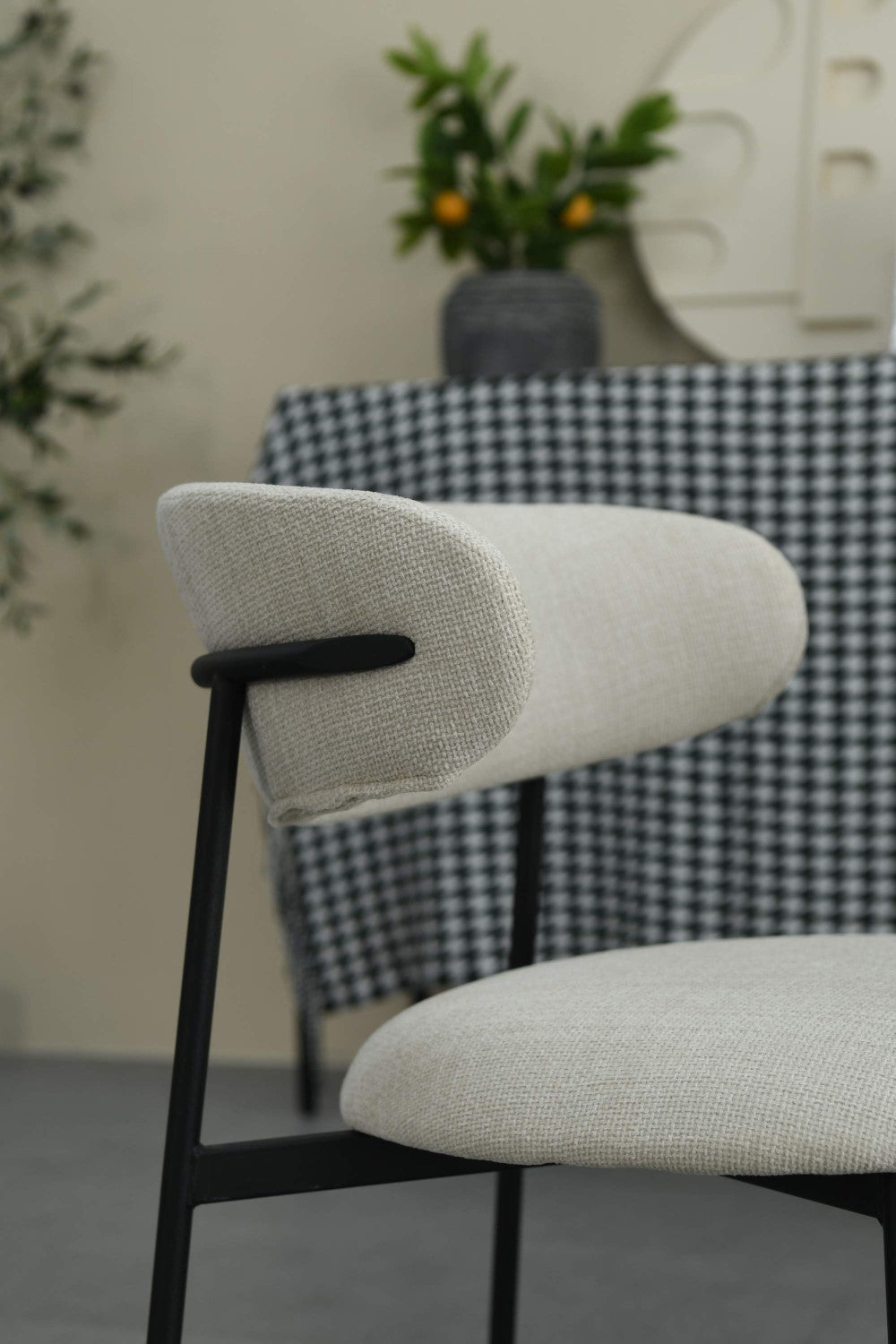 Marisa Linen Effect Natural Dining Chair