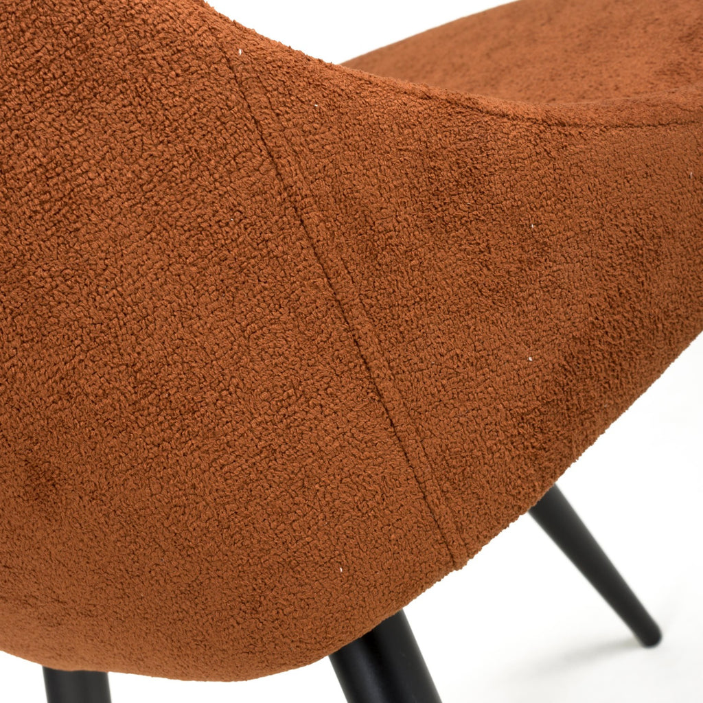 Corinth Linen Effect Burnt Orange Dining Chair