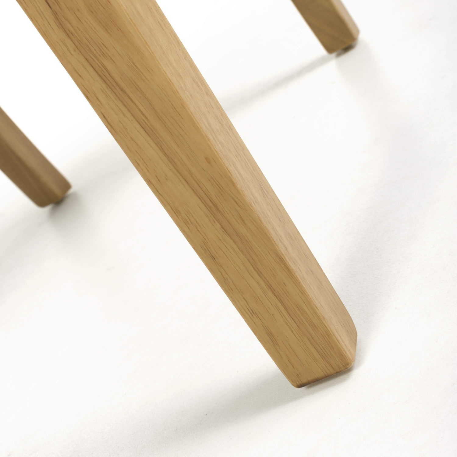 Tweed Oatmeal Fabric Dining Chair with Wooden Legs