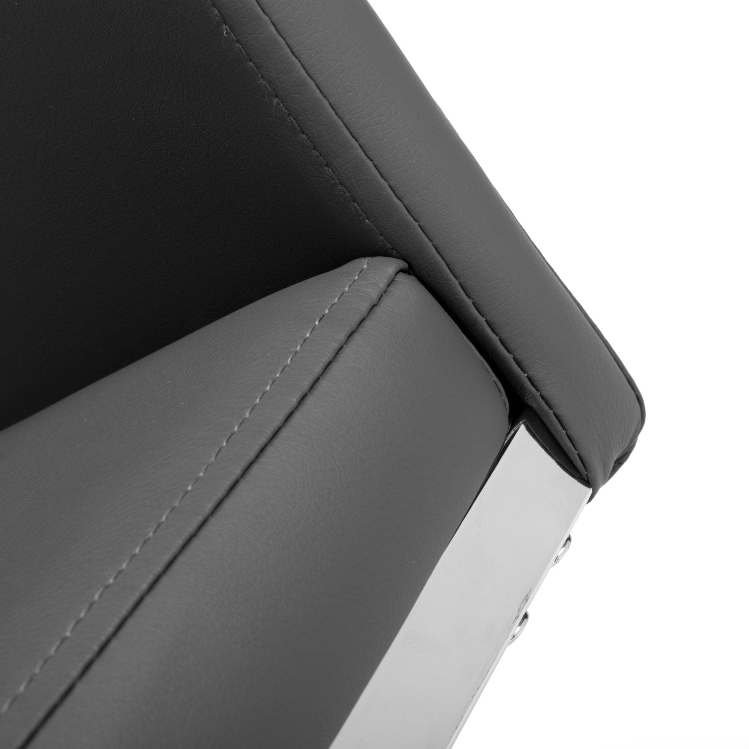 Grey Leather Effect Cantilever Dining Chair