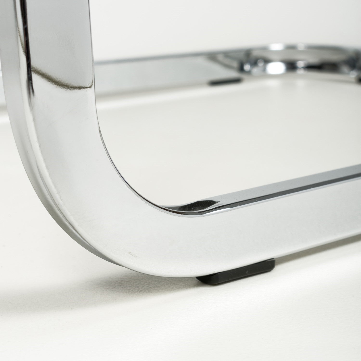 Grey Leather Effect Cantilever Dining Chair