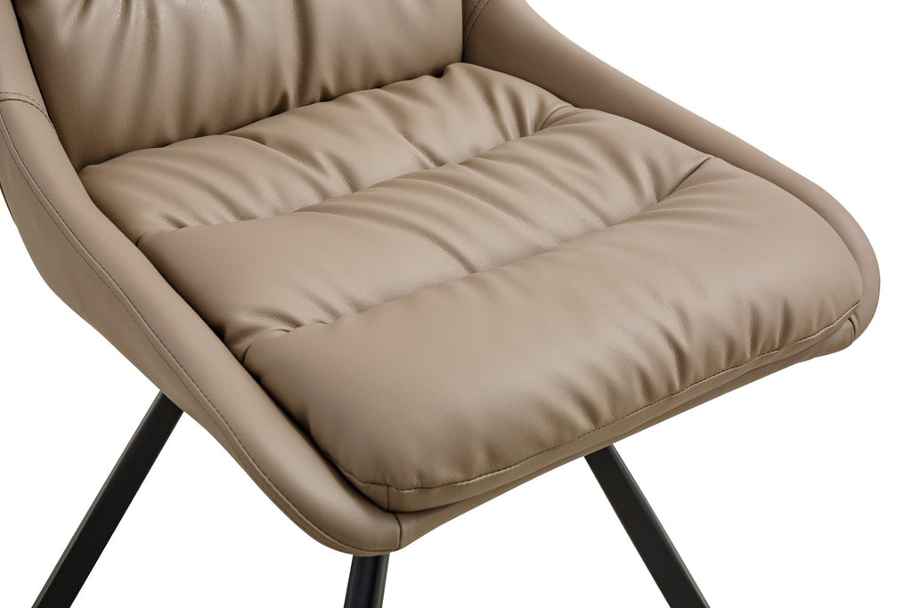 Arnhem Leather Effect Mink Dining Chair
