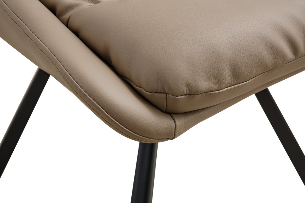 Arnhem Leather Effect Mink Dining Chair