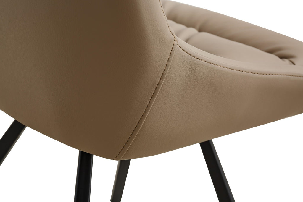 Arnhem Leather Effect Mink Dining Chair