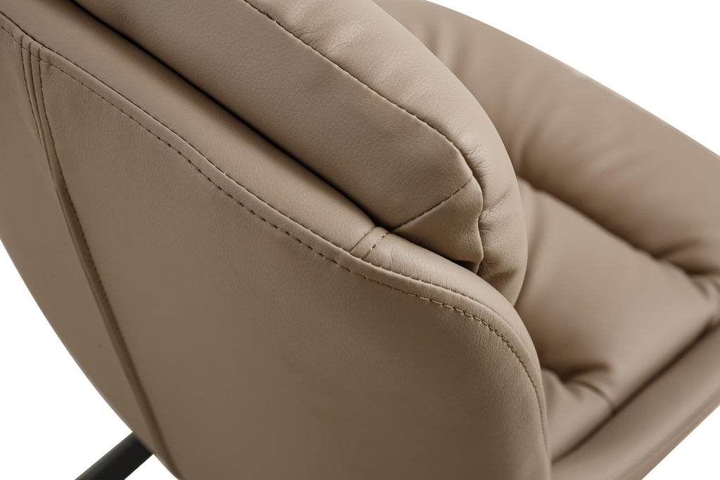 Arnhem Leather Effect Mink Dining Chair