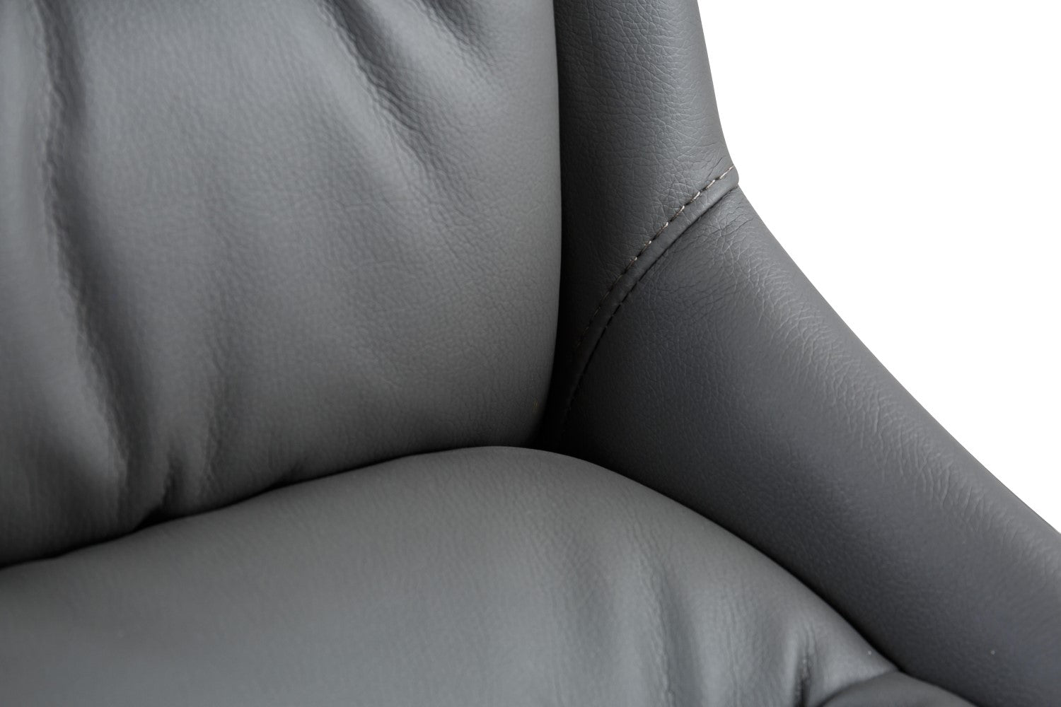 Arnhem Leather Effect Grey Dining Chair