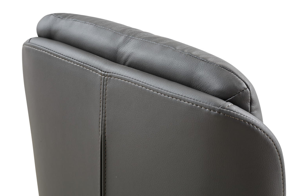 Arnhem Leather Effect Grey Dining Chair