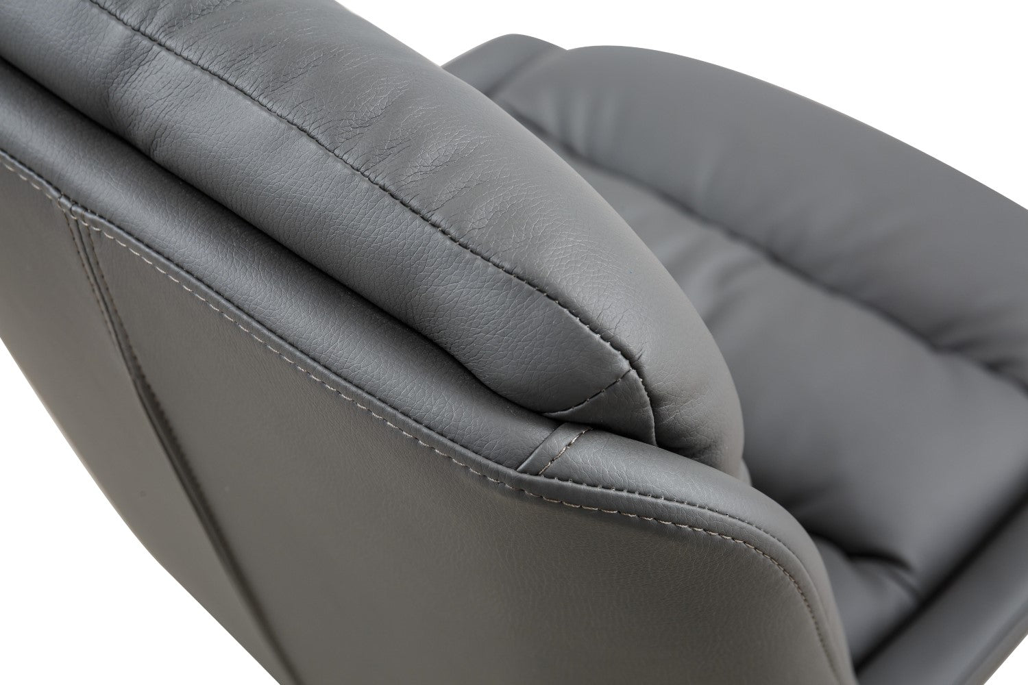 Arnhem Leather Effect Grey Dining Chair