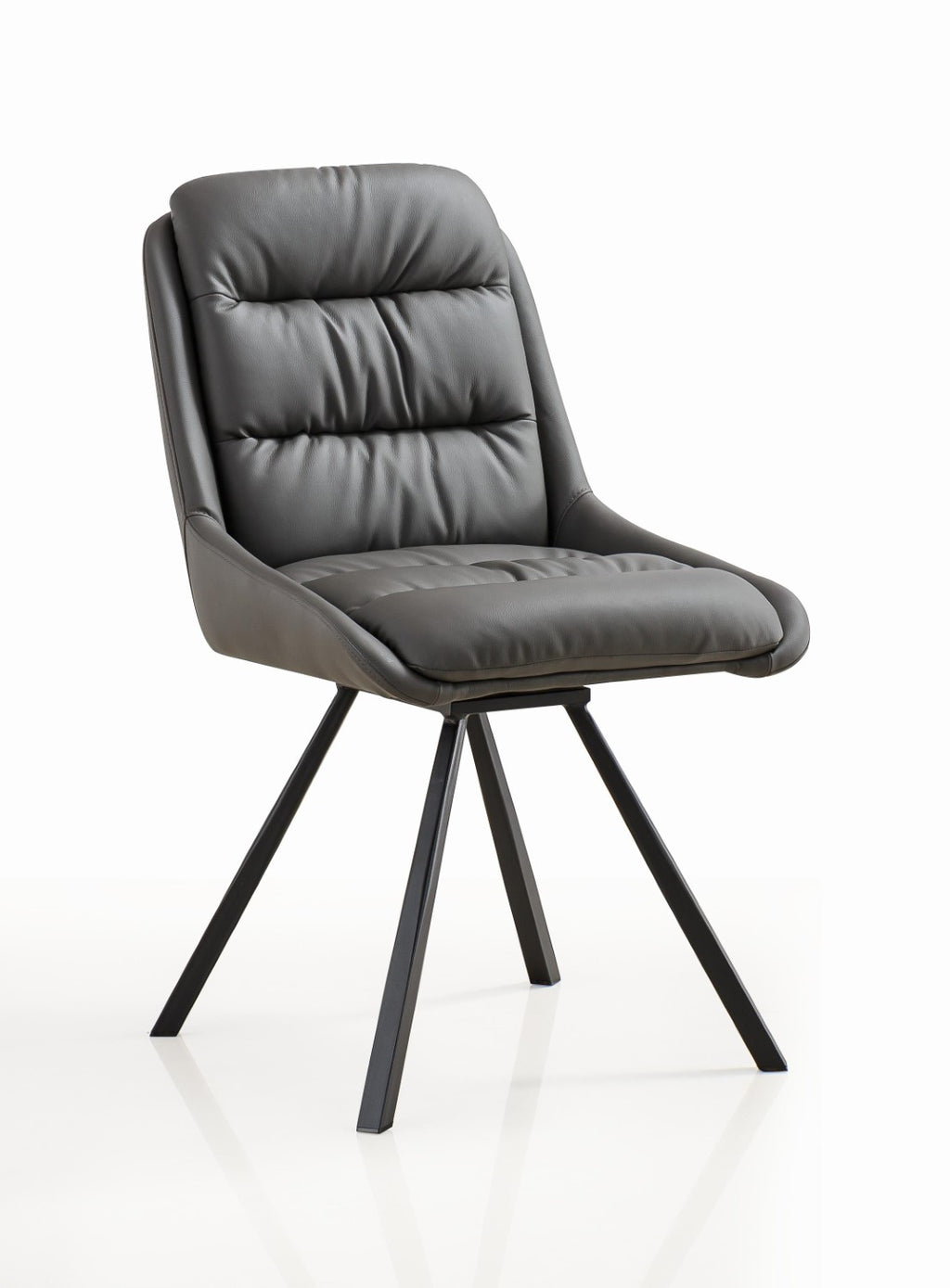 Arnhem Leather Effect Grey Dining Chair