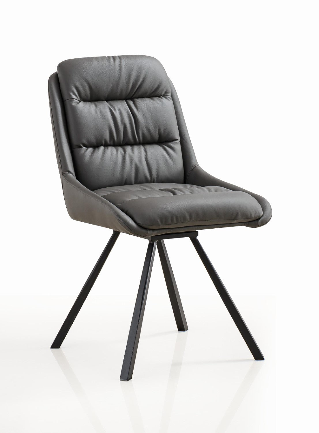 Arnhem Leather Effect Grey Dining Chair