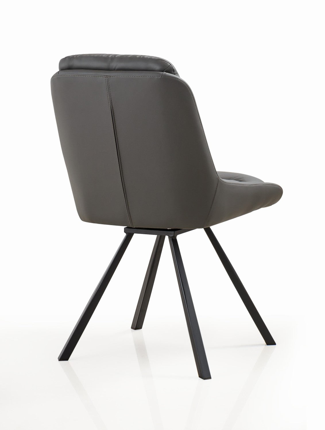 Arnhem Leather Effect Grey Dining Chair