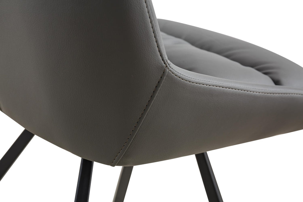 Arnhem Leather Effect Grey Dining Chair