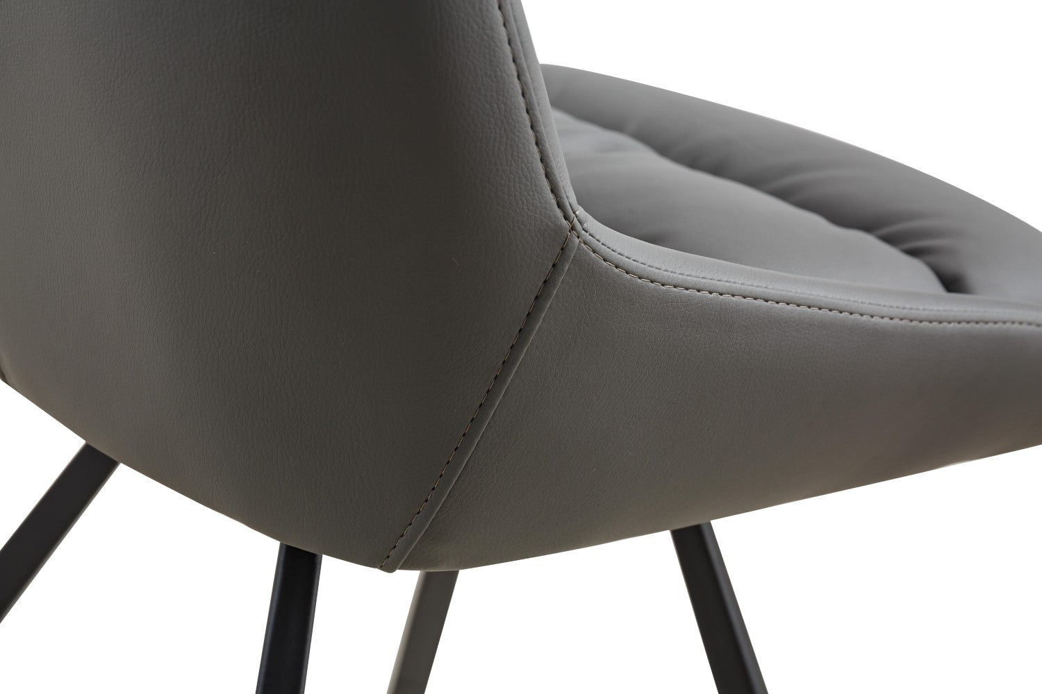 Arnhem Leather Effect Grey Dining Chair