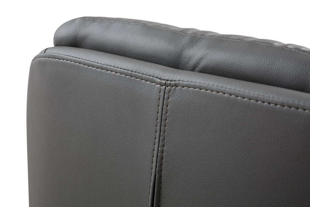 Arnhem Leather Effect Grey Dining Chair