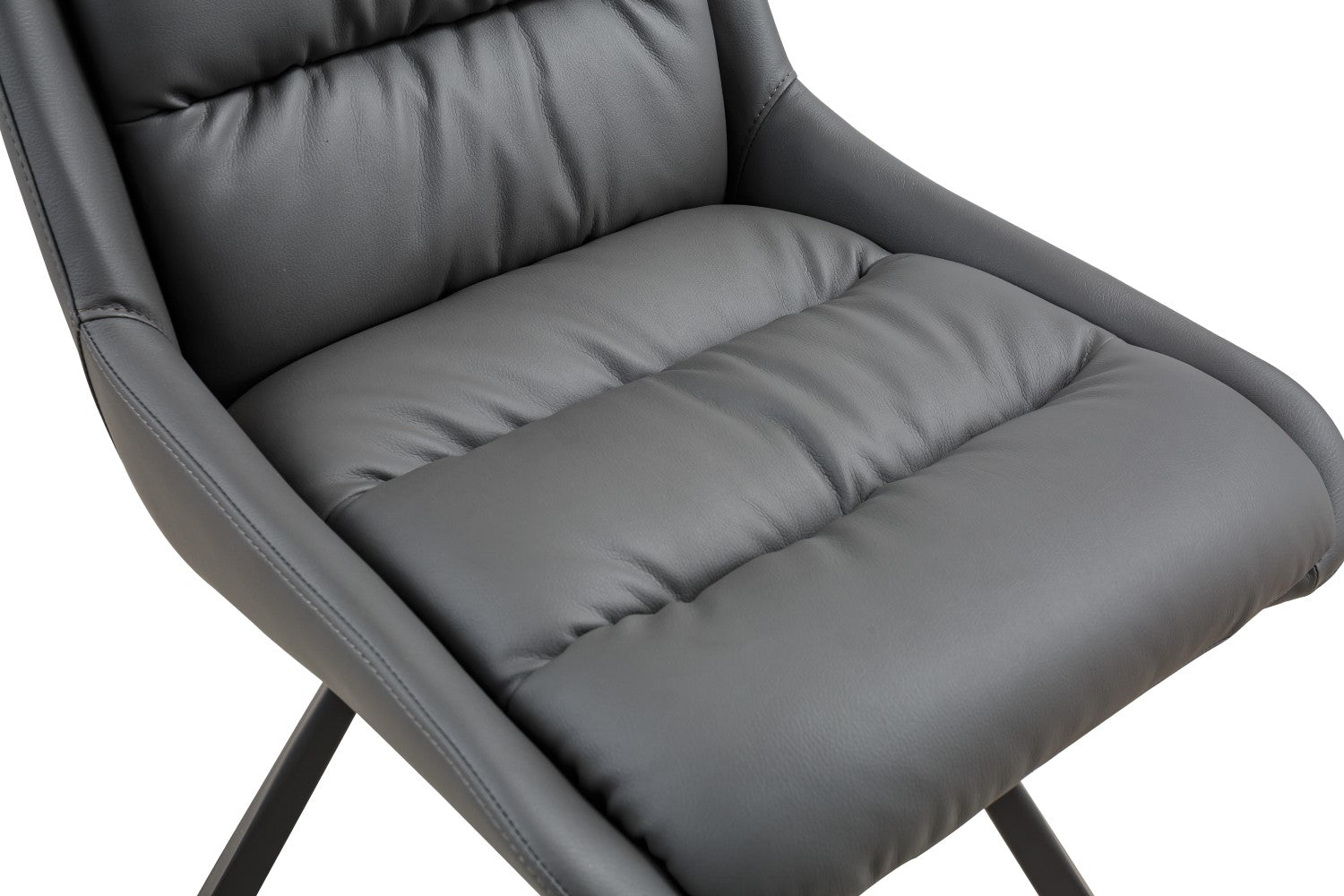 Arnhem Leather Effect Grey Dining Chair