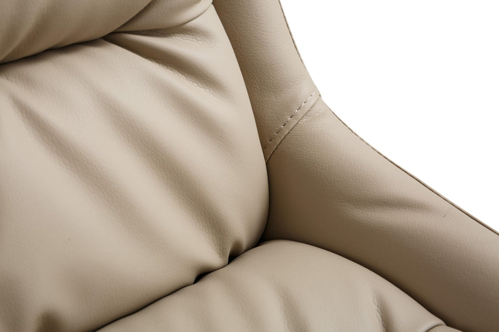 Arnhem Leather Effect Cream Dining Chair