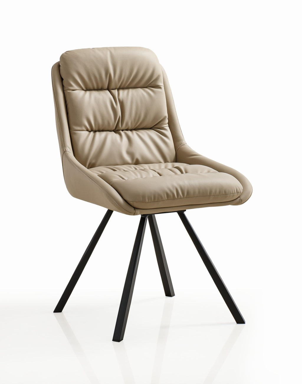 Arnhem Leather Effect Cream Dining Chair