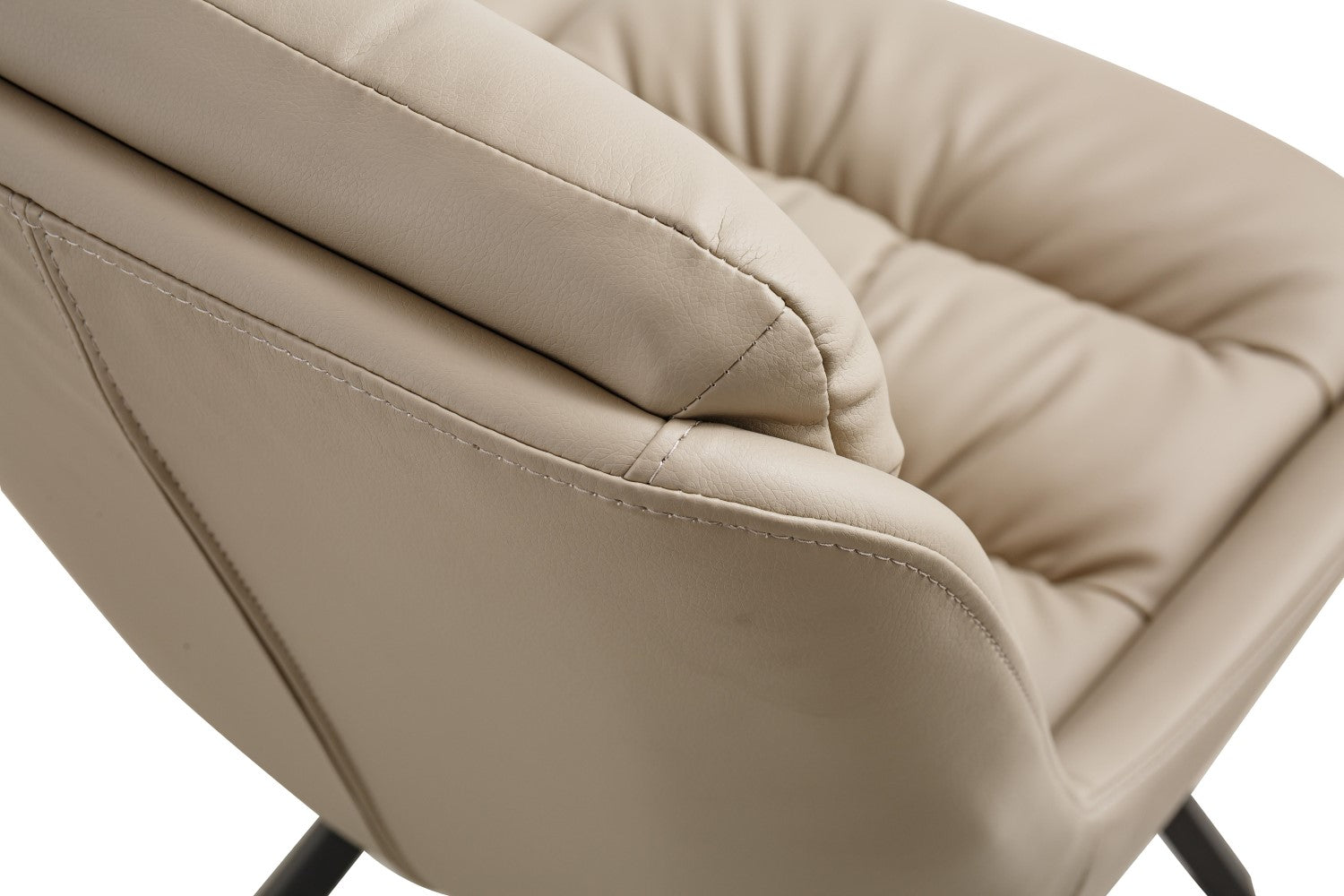 Arnhem Leather Effect Cream Dining Chair