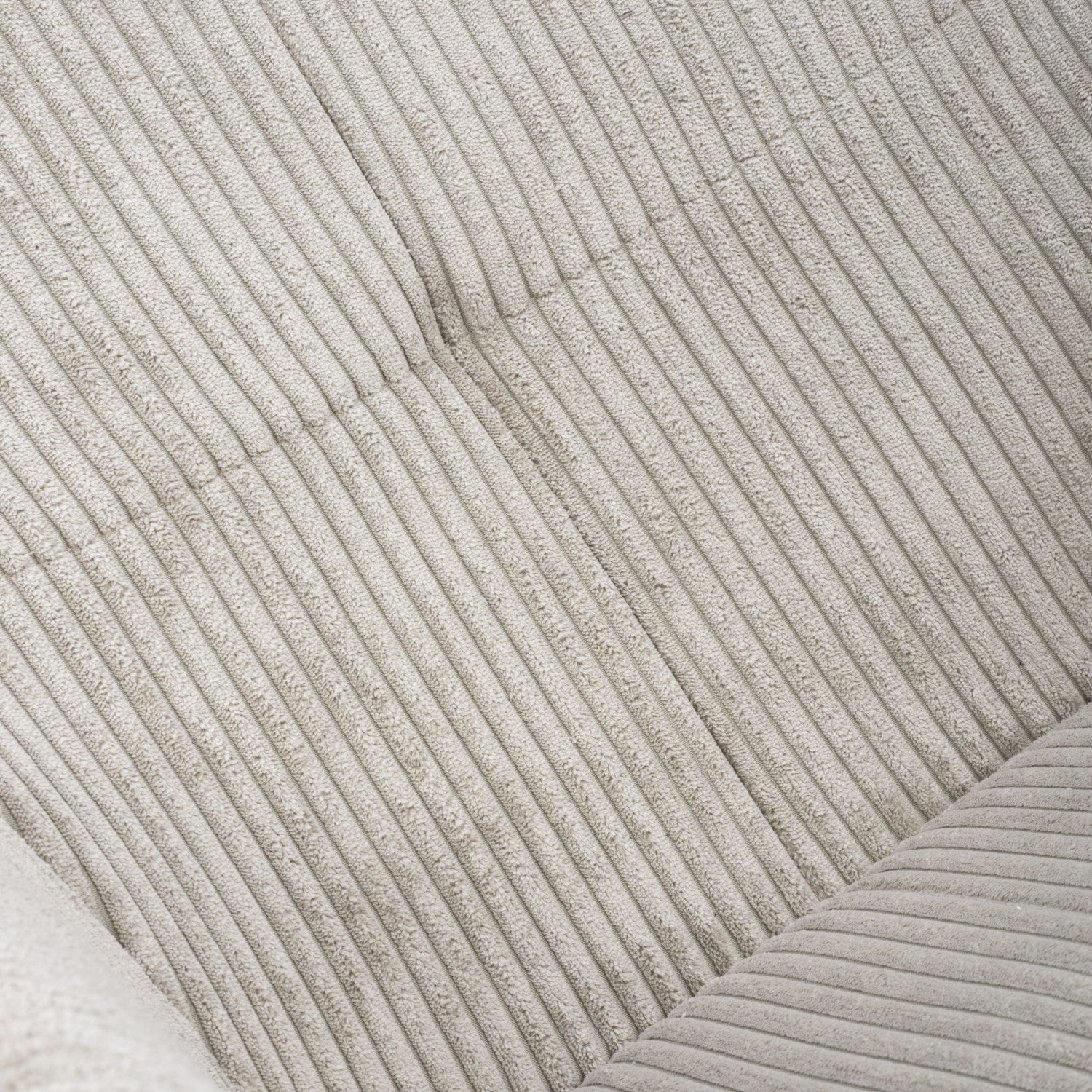 Mink Cream Corduroy Fabric Dining Chair Black Metal Legs