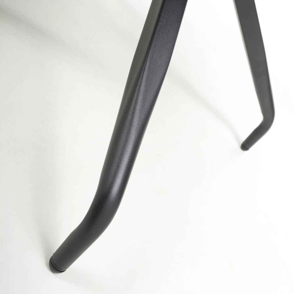 White Fabric Ribbed Swivel Dining Chair with Metal Legs