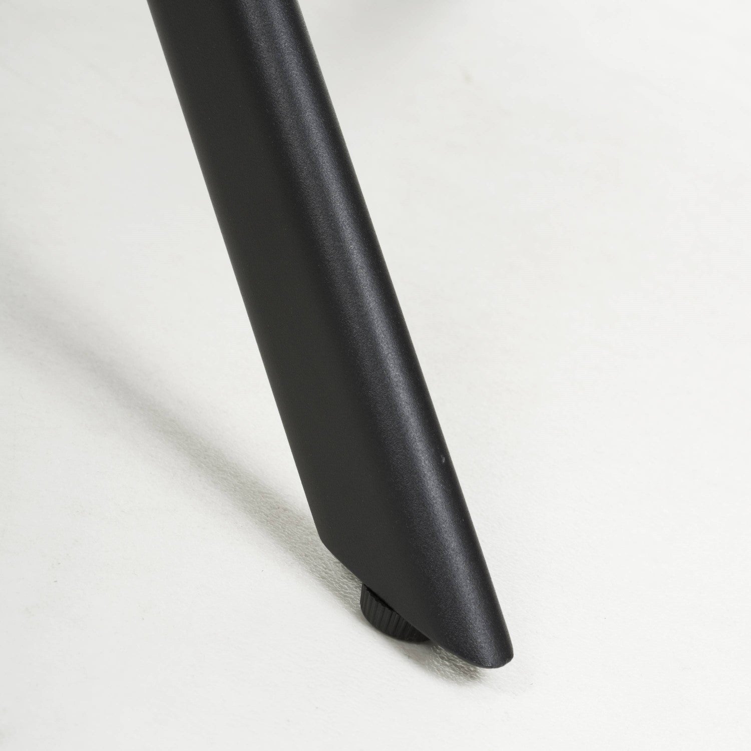 White Corduroy Fabric Swivel Dining Chair with Black Legs