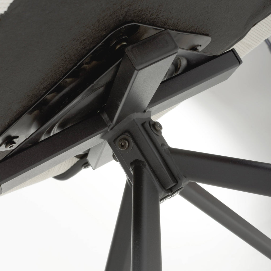 White Corduroy Fabric Swivel Dining Chair with Black Legs