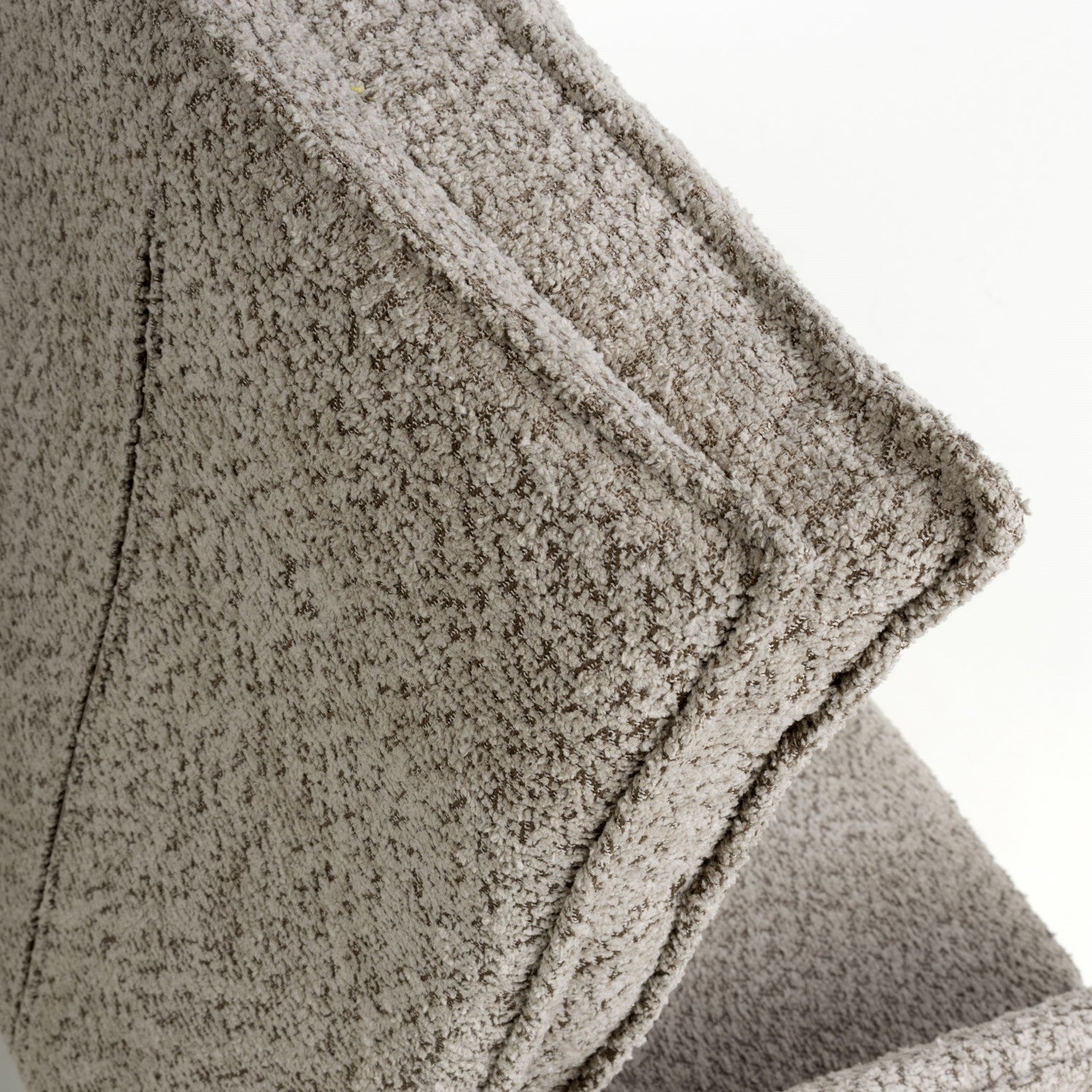 Mink Cream Fabric 360 Degree Swivel Dining Chair Black Metal Base