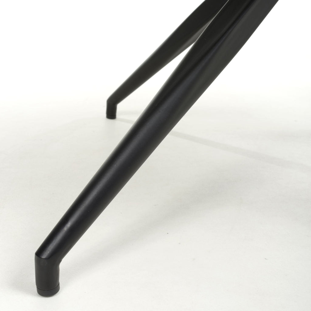 Tweed Green Fabric Slop Back Swivel Dining Chair Black Legs