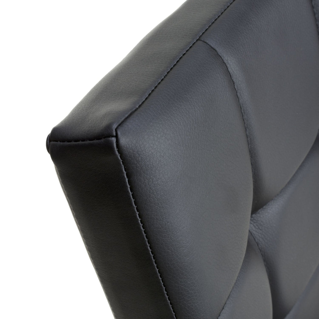 Jenner Leather Effect Black Chrome Dining Chair
