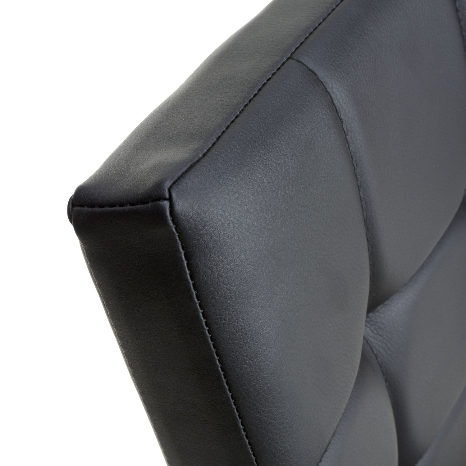 Jenner Leather Effect Black Chrome Dining Chair
