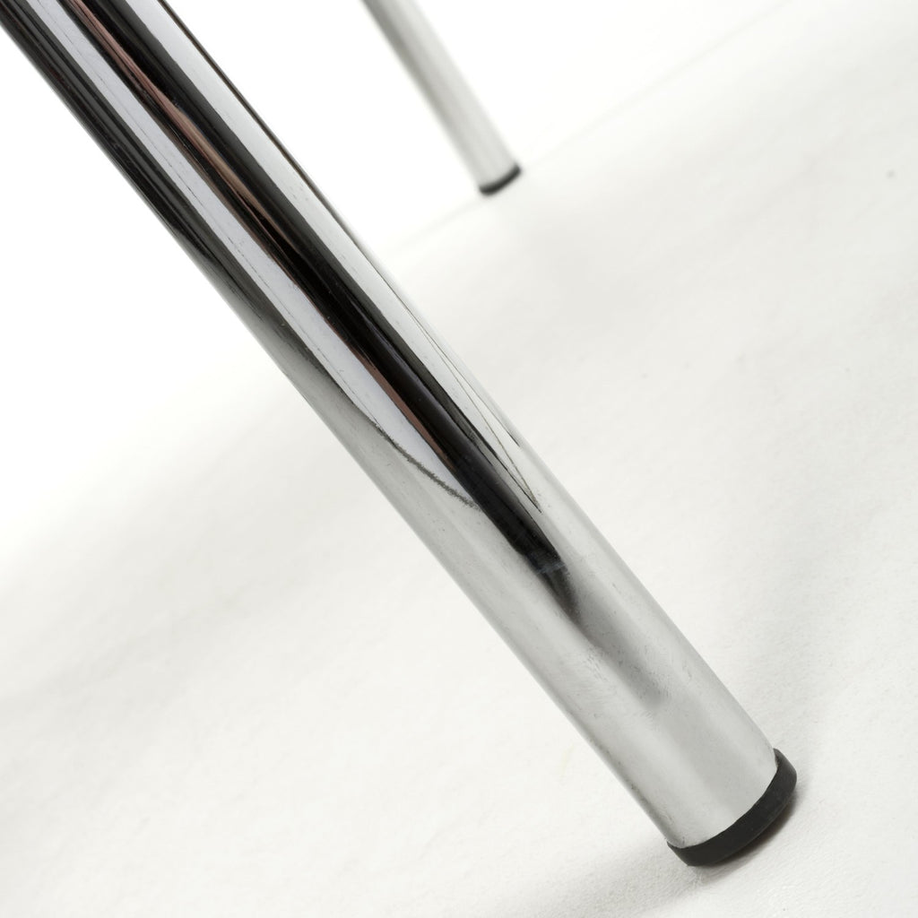 Jenner Leather Effect Black Chrome Dining Chair