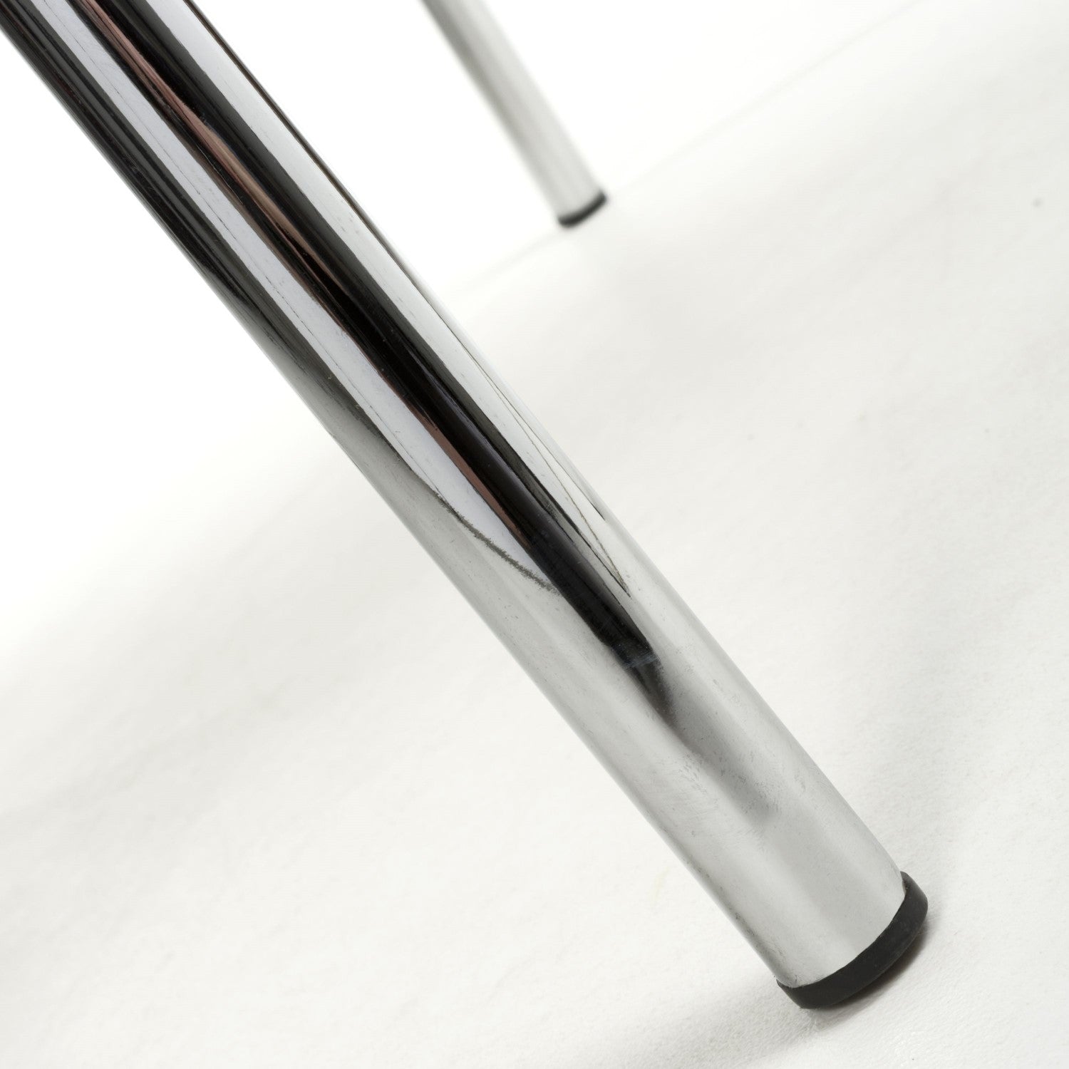 Jenner Leather Effect Black Chrome Dining Chair