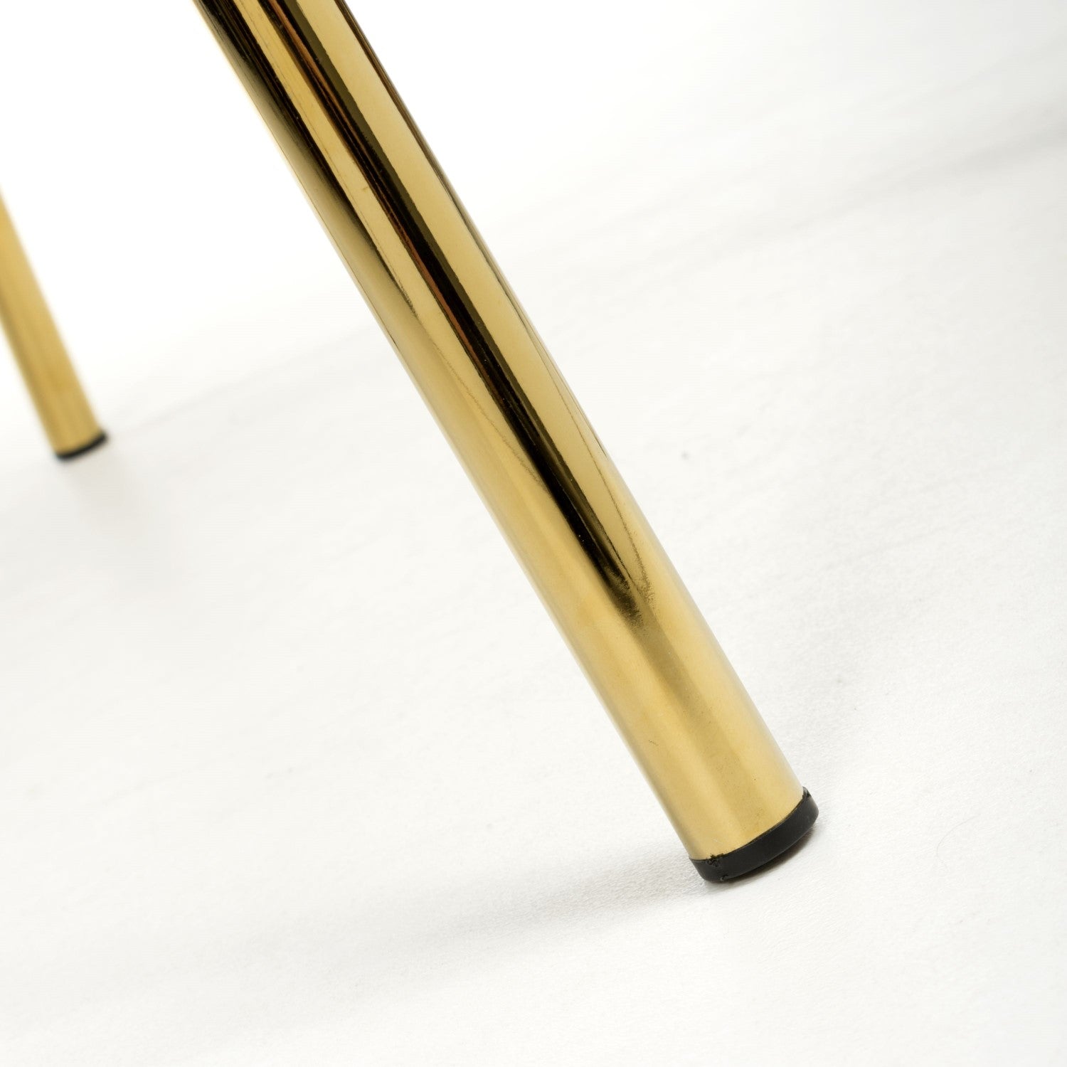 Jenner Leather Effect Black Gold Dining Chair