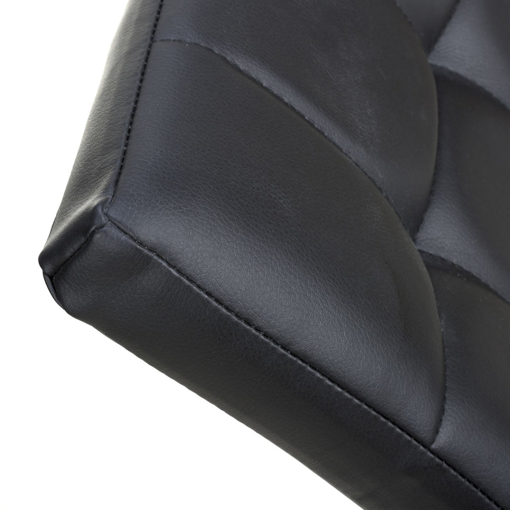 Jenner Leather Effect Black Gold Dining Chair